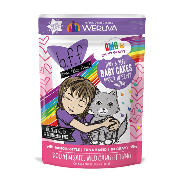 B.F.F. Tuna and Beef Baby Cakes Recipe Pouches Wet Cat Food