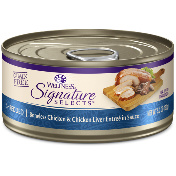 CORE Signature Selects Grain-Free Natural White Meat Chicken and Chicken Liver Entrée in Sauce Grain-Free Wet Canned Cat Food