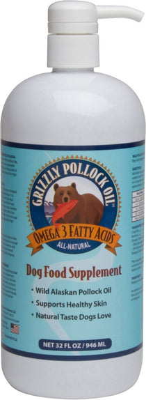 Wild Alaskan Pollock Oil Omega 3 Fatty Acid Dog & Cat Supplement Liquid