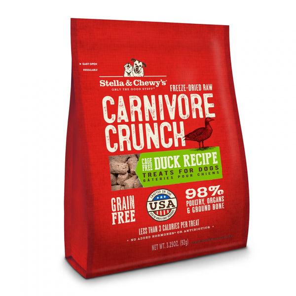 Carnivore Crunch Grain-Free Duck Recipe Freeze Dried Raw Dog Treats