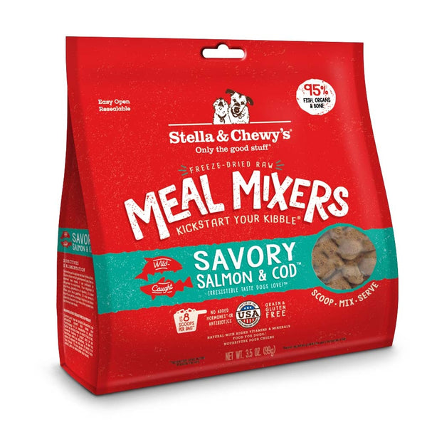 Freeze-Dried Raw Savory Salmon & Cod Meal Mixers Grain-Free Dog Food Topper