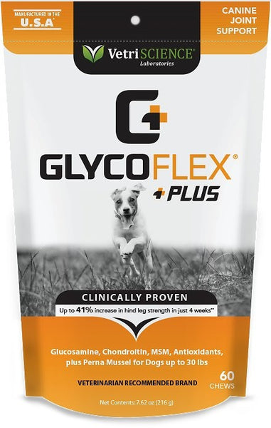 GlycoFlex Plus Small Breed Hip & Joint Support Bite-Sized Supplement Chews for Dogs