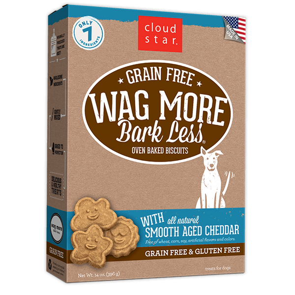 Wag More Bark Less Oven Baked Grain-Free Smooth Aged Cheddar Dog Treats