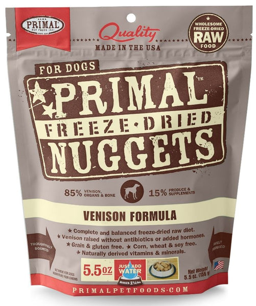 Nuggets Venison Formula Freeze-Dried Raw Grain-Free Dog Food