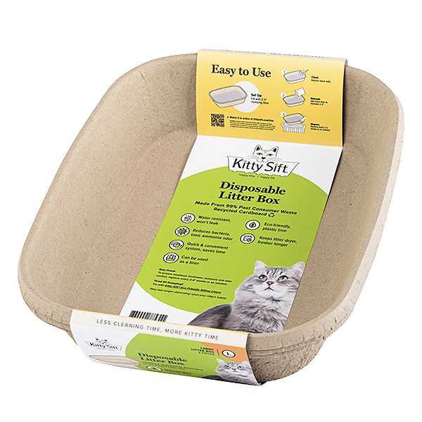 Eco-Friendly Recycled Materials Disposable Cat Litter Box