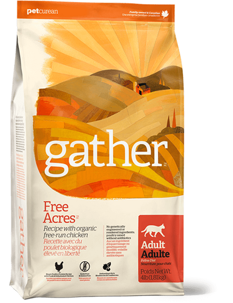 Free Acres Organic Free-Run Grain-Free Chicken Recipe Adult Dry Cat Food