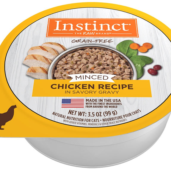 Instinct Adult Grain Free Minced Recipe with Real Chicken Natural Cat food Cups