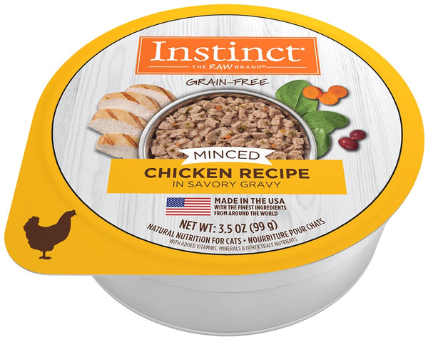 Instinct Adult Grain-Free Minced Recipe with Real Chicken Natural Cat Food Cups