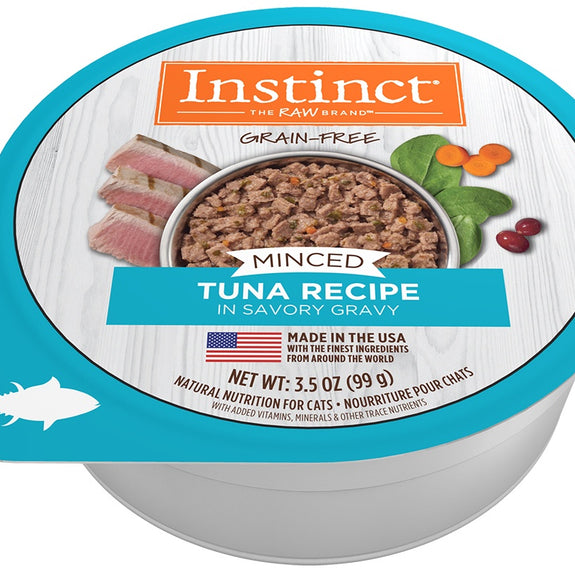 Instinct Adult Grain Free Minced Recipe with Real Tuna Natural Cat food Cups