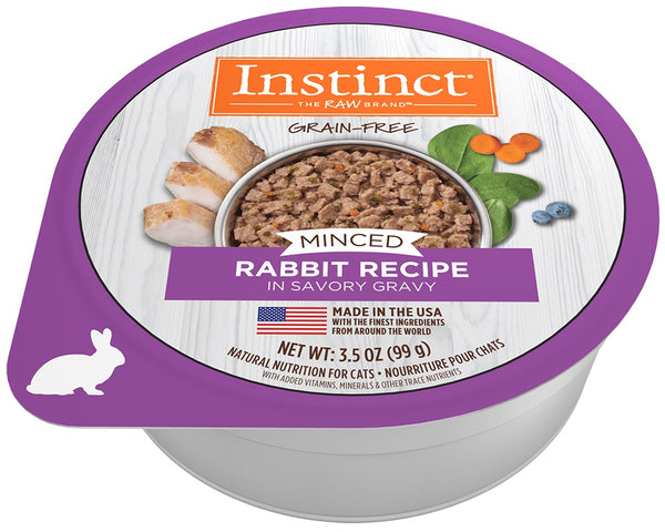 Instinct Adult Grain-Free Minced Recipe with Real Rabbit Natural Cat Food Cups