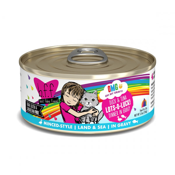 B.F.F. OMG Gravy! Lots-O-Luck Grain-Free Duck and Tuna in Gravy Canned Cat Food