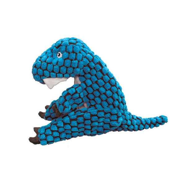 Dynos T-Rex Blue Squeaky Plush Dog Toy