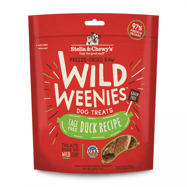 Wild Weenies Grain-Free Duck Recipe Freeze-Dried Raw Dog Treats