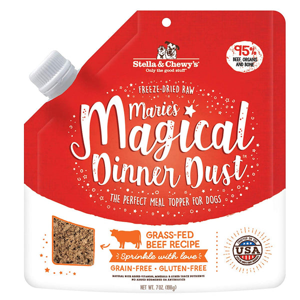 Marie's Magical Dinner Dust Freeze-Dried Grass Fed Beef Recipe Dog Food Topper
