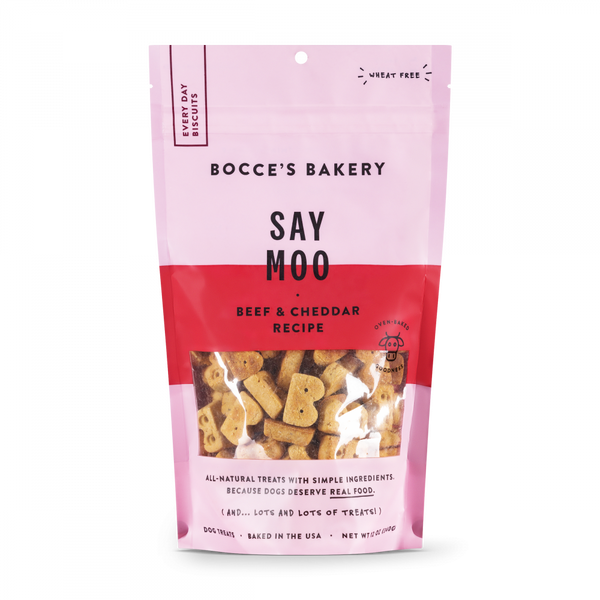 Say Moo Beef & Cheddar Crunchy Biscuit Dog Treats