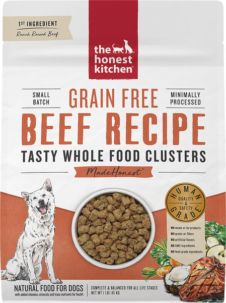 Grain-Free Beef Recipe Whole Food Clusters Dry Dog Food