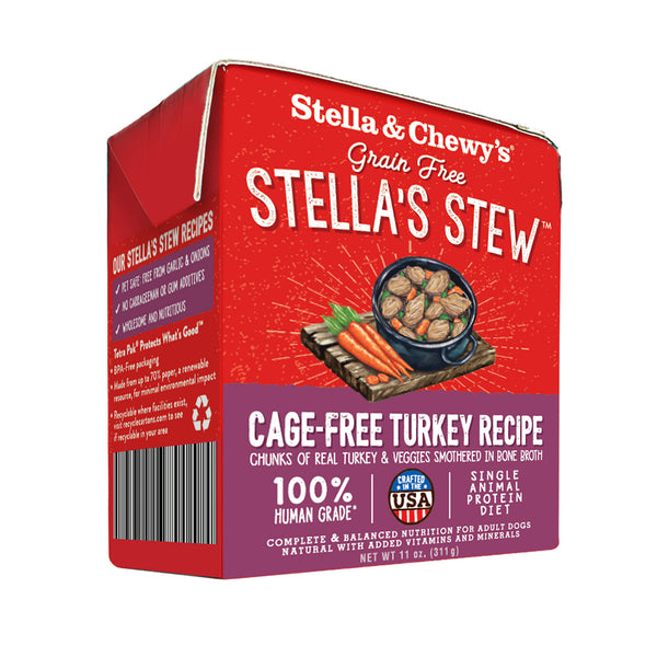 Stella's Stew Cage Free Turkey Recipe Wet Food for Dogs