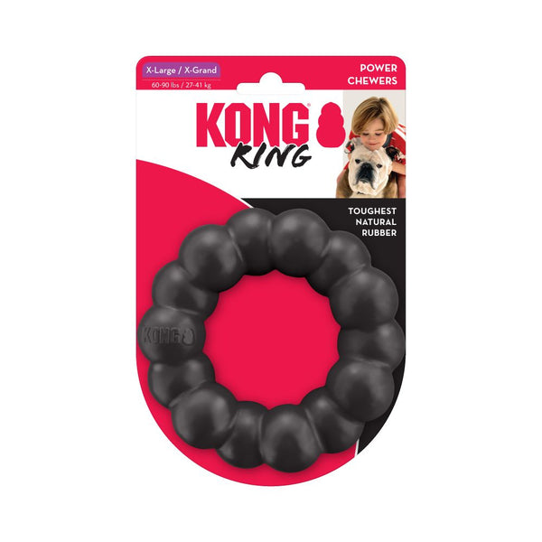 Ring Extreme Black Durable Rubber Dog Chew Toy