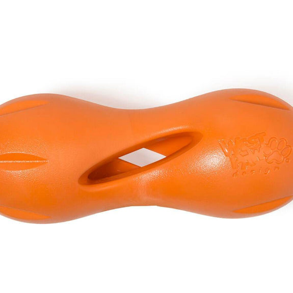 Qwizl Treat Dispensing Dog Chew Toy Orange
