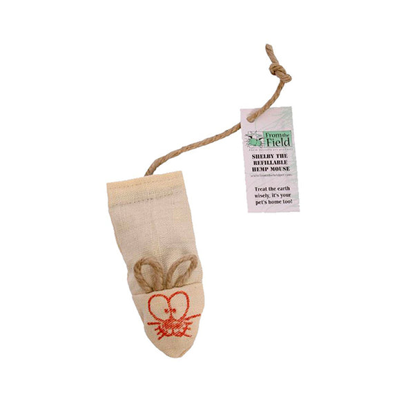 Shelby the Hemp Mouse Refillable Organic Catnip Toy