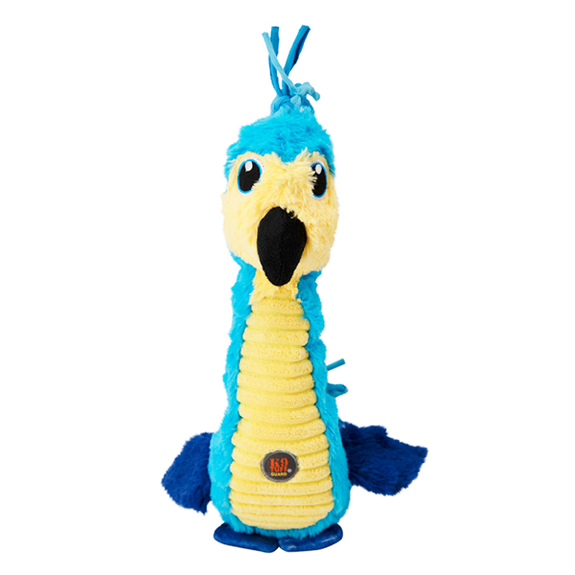 Charming Pet Absurd Burds Macaw Noisemaking Crinkle Plush Dog Toy