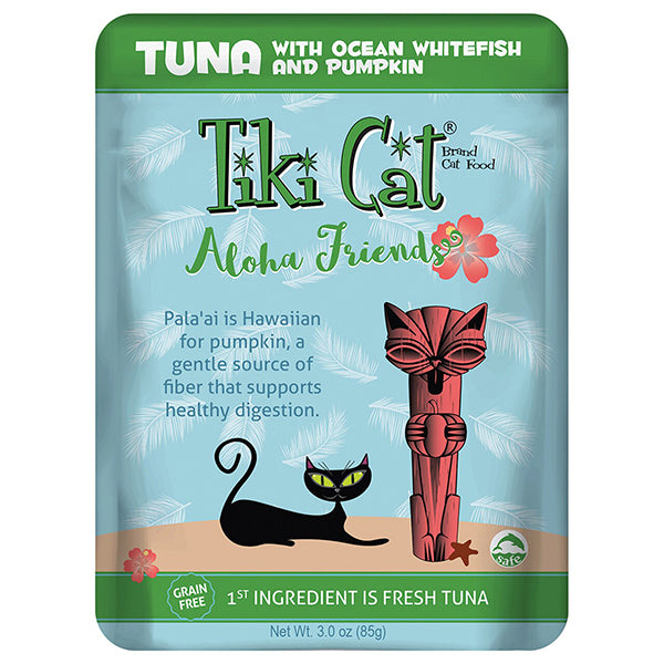 Aloha Friends Tuna, Ocean Whitefish & Pumpkin Grain-Free Wet Pouch Cat Food