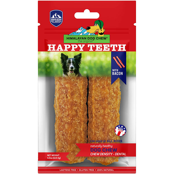 Happy Teeth Bacon Flavor Himalayan Cheese Dental Grain-Free Dog Chew