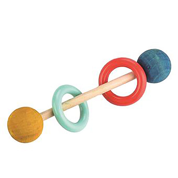 Barbell with Rings Wood Small Animal Chew Toy