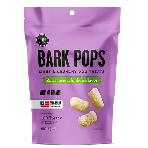 Bark Pops Rotisserie Chicken Light & Crunchy Dog Treats