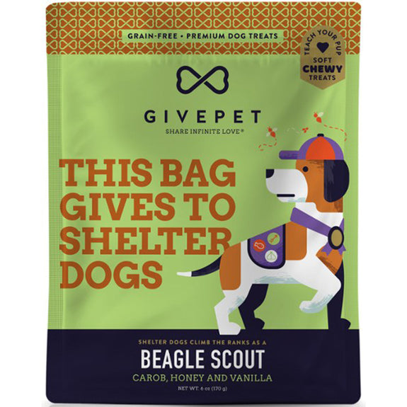Beagle Scout Carob, Honey & Vanilla Grain-Free Soft & Chewy Dog Treats