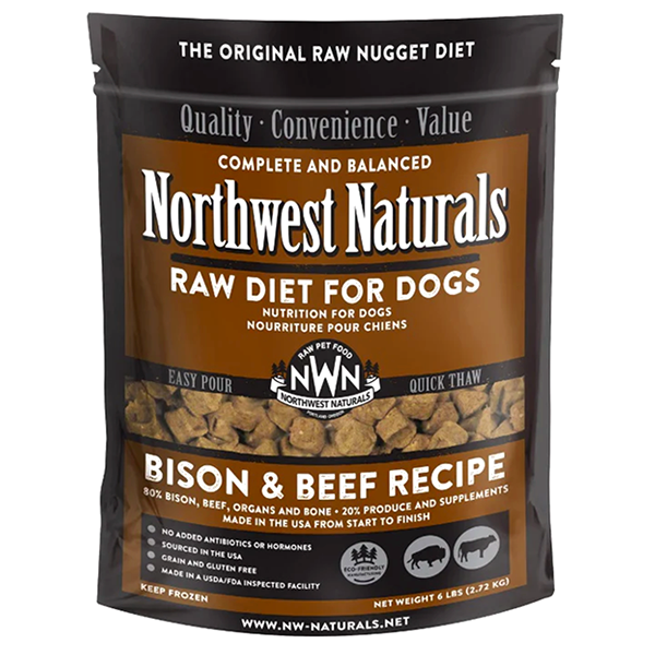 Nuggets Bison & Beef Recipe Frozen Raw Dog Food