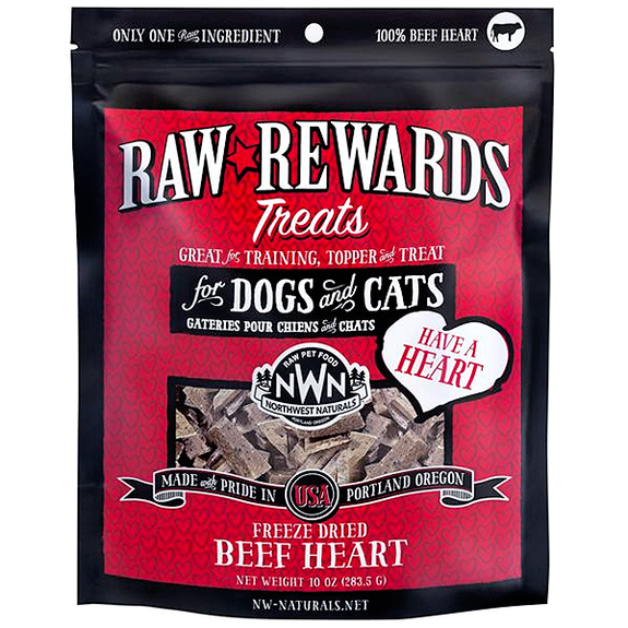Raw Rewards 100% Beef Hearts Freeze-Dried Raw Grain-Free Dog & Cat Treats