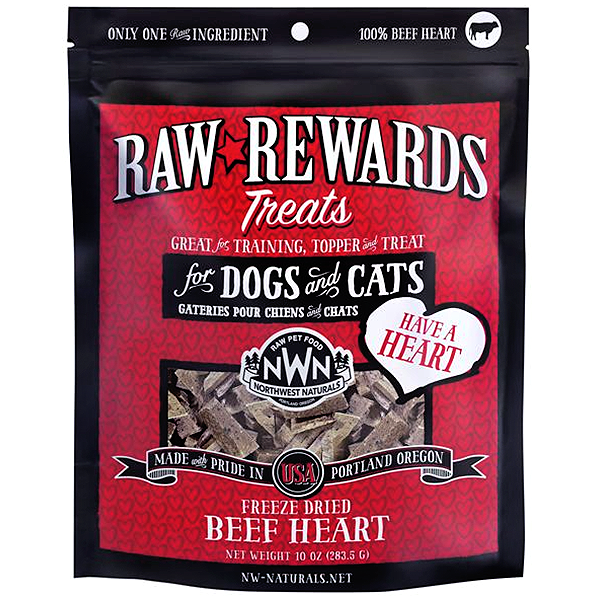 Raw Rewards 100% Beef Hearts Freeze-Dried Raw Grain-Free Dog & Cat Treats
