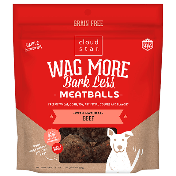 Wag More Bark Less Meatballs Beef Soft Grain-Free Dog Treats