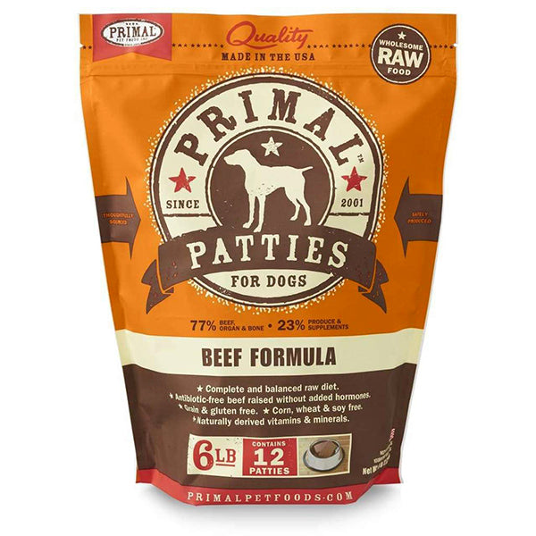 Patties Beef Formula Frozen Raw Dog Food