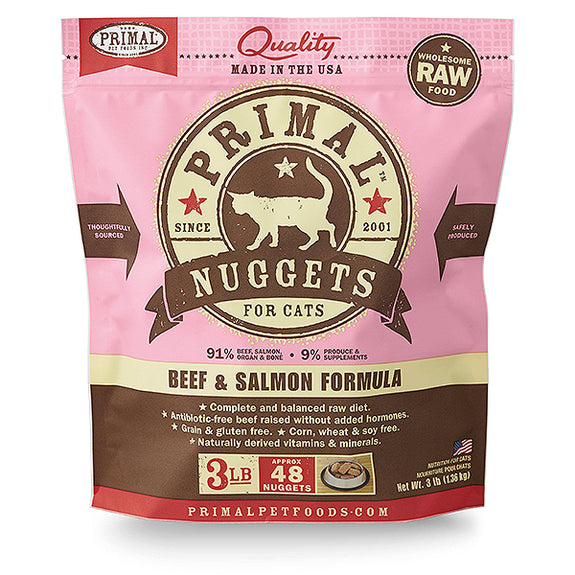 Nuggets Beef & Salmon Formula Frozen Raw Cat Food