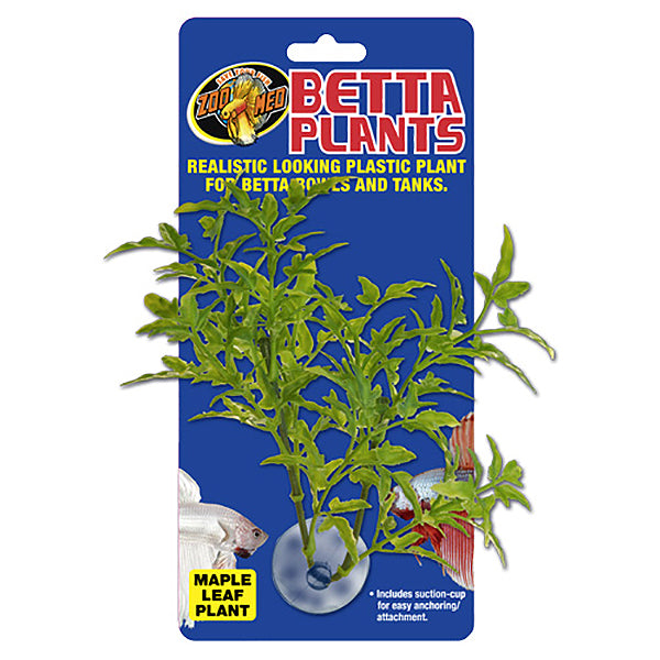 Betta Plant Realistic Artificial Maple Leaf With Suction Cup Aquarium Decor