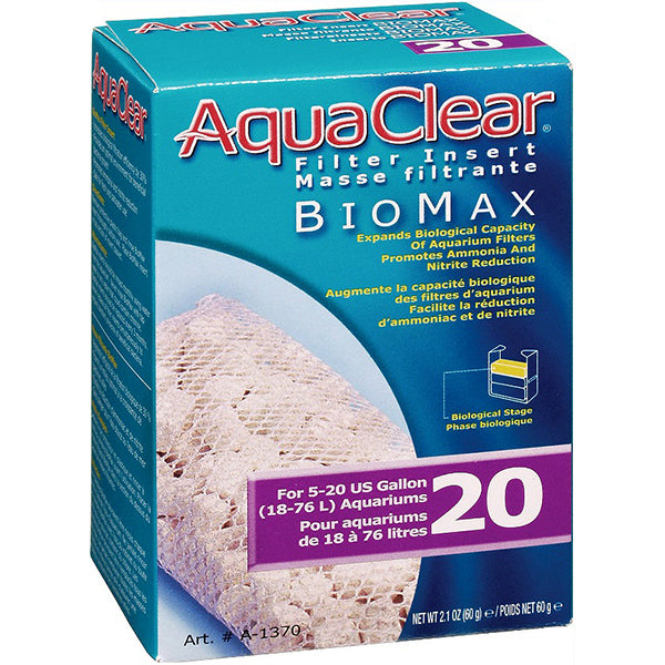 BioMax Ceramic Media Biological Filter Insert for AquaClear 20 Power Filter