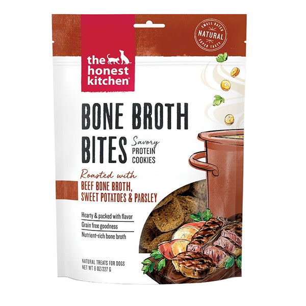 Bone Broth Bites Savory Beef Grain-Free Crunchy Dog Treats