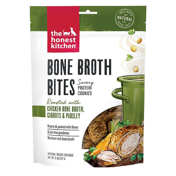 Bone Broth Bites Savory Chicken Grain-Free Crunchy Dog Treats