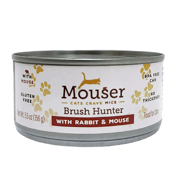 Mouser Brush Hunter Rabbit & Mouse Wet Canned Cat Food