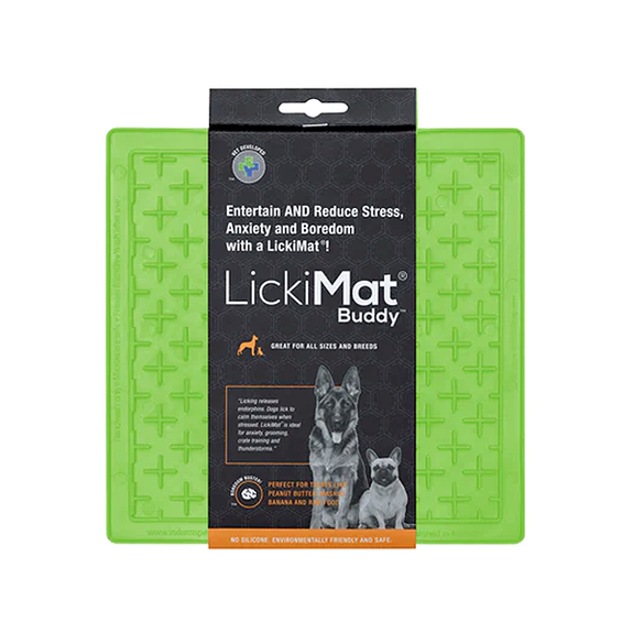 LickiMat Classic Buddy Solo Treat-Dispensing Dog Toy Green