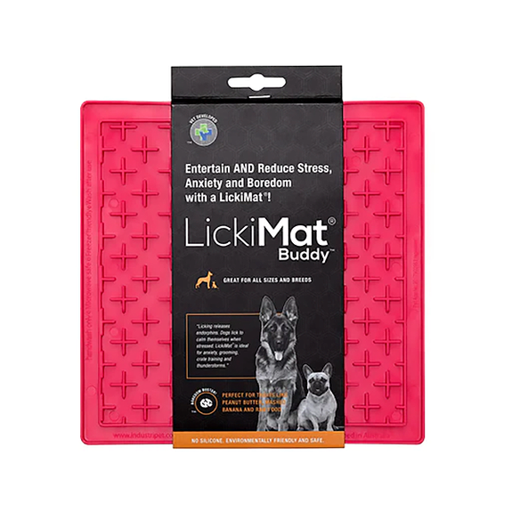 LickiMat Classic Buddy Solo Treat-Dispensing Dog Toy Pink