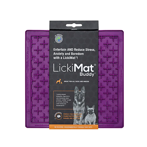 LickiMat Classic Buddy Solo Treat-Dispensing Dog Toy Purple