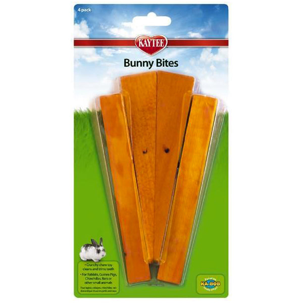 Bunny Bites Natural Wood Carrot Small Animal Chew Toy