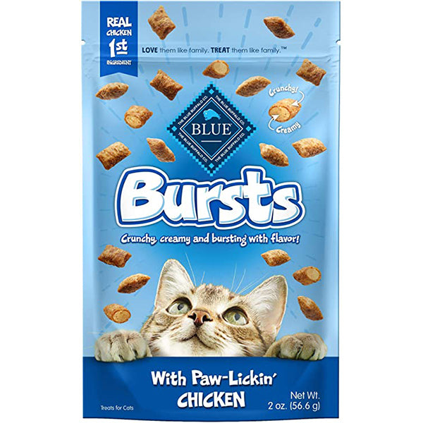 Bursts Paw-Lickin' Chicken Crunchy & Creamy Cat Treats