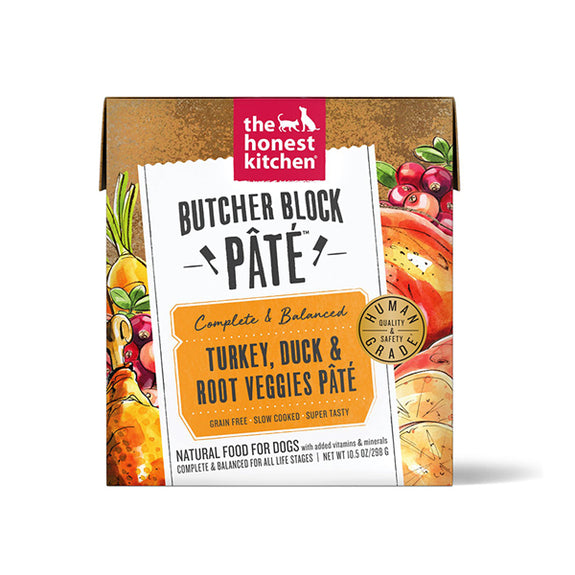 Butcher Block Pate Turkey, Duck & Root Veggies Grain-Free Recipe Wet TetraPack Dog Food