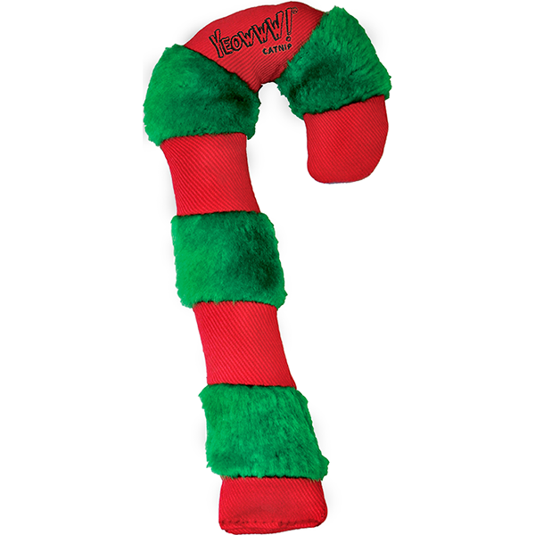 Yeowww! Tide Candy Cane Red & Green Holiday Catnip Plush Cat Toy