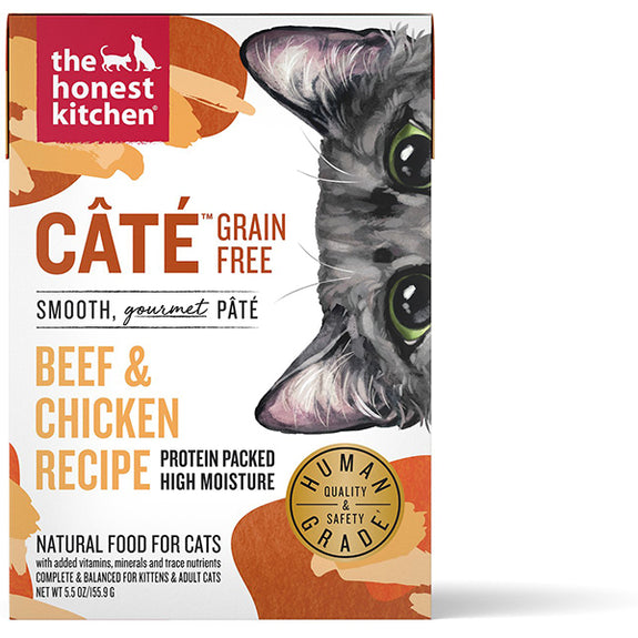 Cate Gourmet Pate Beef & Chicken Recipe Grain-Free Wet Carton Cat Food