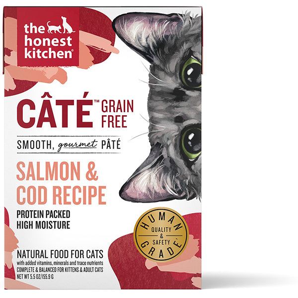 Cate Gourmet Pate Salmon & Cod Recipe Grain-Free Wet Carton Cat Food